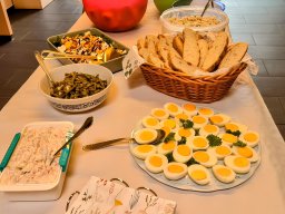 Essen auf dem Buffet